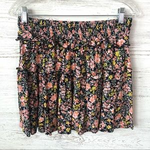 *3/$20* AMERICAN EAGLE Spring Floral Tiered Ruffle Mini Skirt S